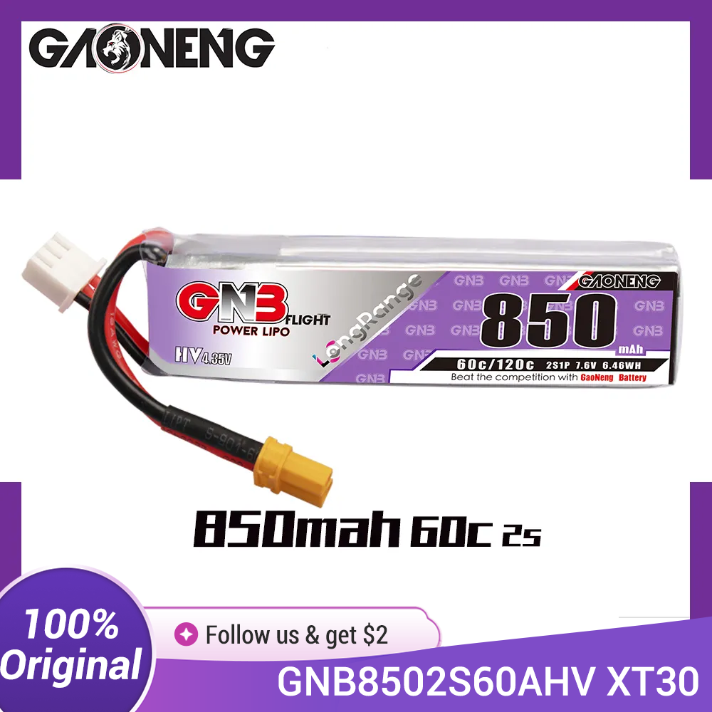 GAONENG GNB LiPo Battery 850mA - Drone Kit Racing ulasan dan harga